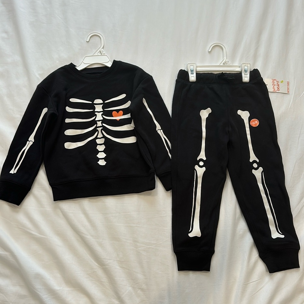 Jumping Beans 2 Piece Toddler Halloween Sweat Outfit Size 5T